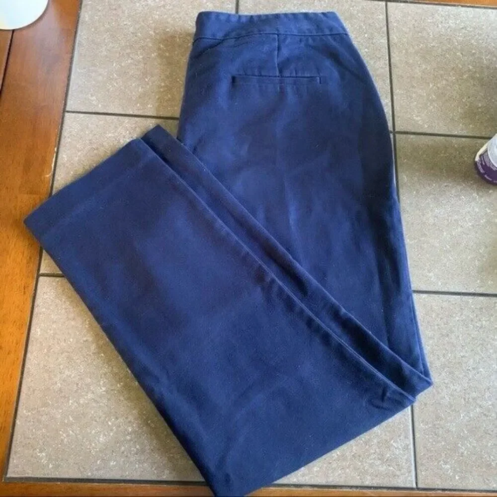 Vince Camuto Ladies Cropped Slim Ankle Navy Blue Dress Pants Women Sz 6